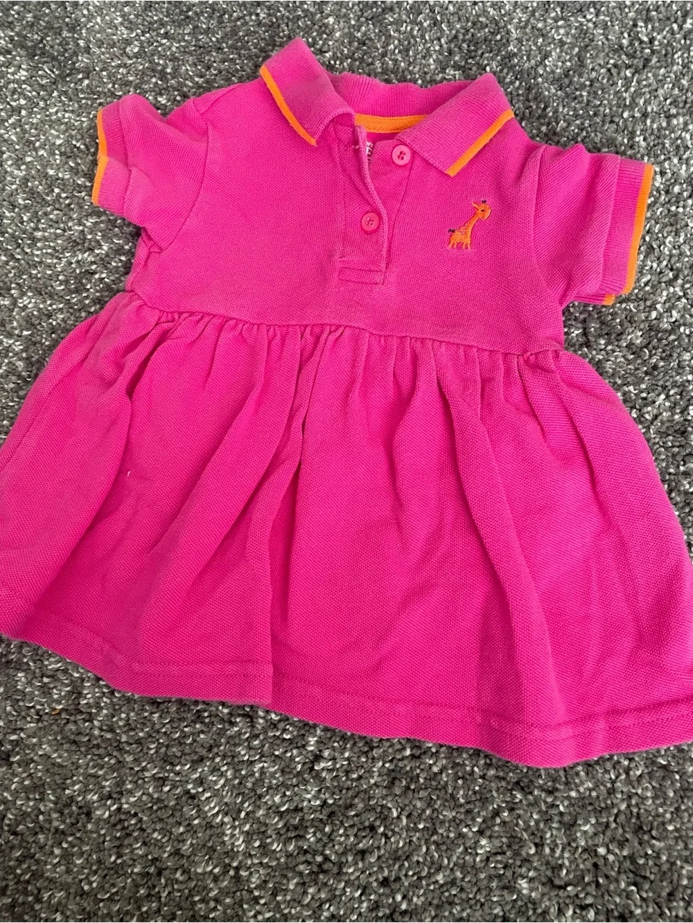 The Children's Place Pink Polo Dress Set - Hot Pink & Light Pink/White Stripe